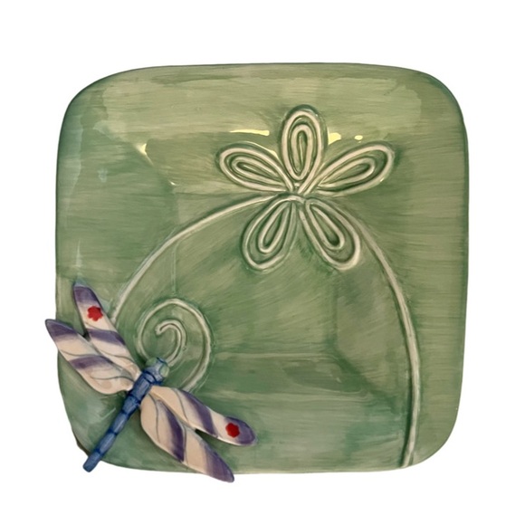 Fitz and Floyd Living Color Small Bowl with Dragonfly. - Picture 1 of 8